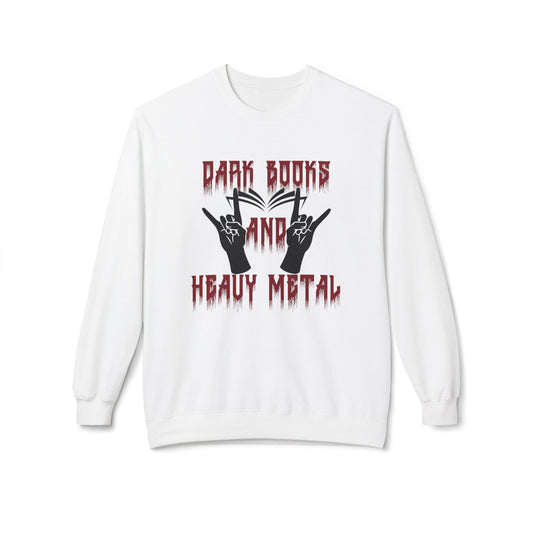 DARK BOOKS & HEAVY METAL - Unisex Midweight Softstyle Fleece Crewneck Sweatshirt