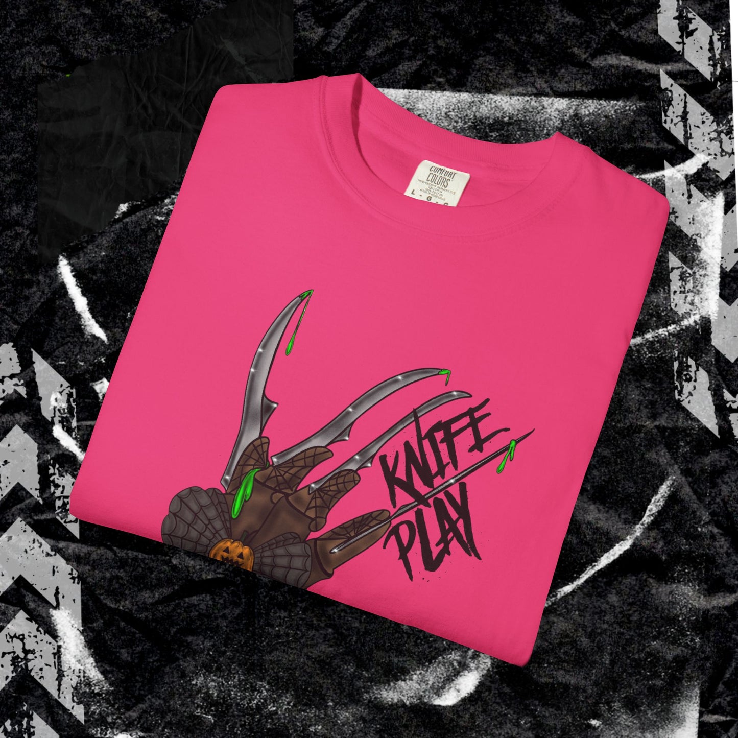 KNIFE PLAY - Unisex Garment-Dyed T-shirt.