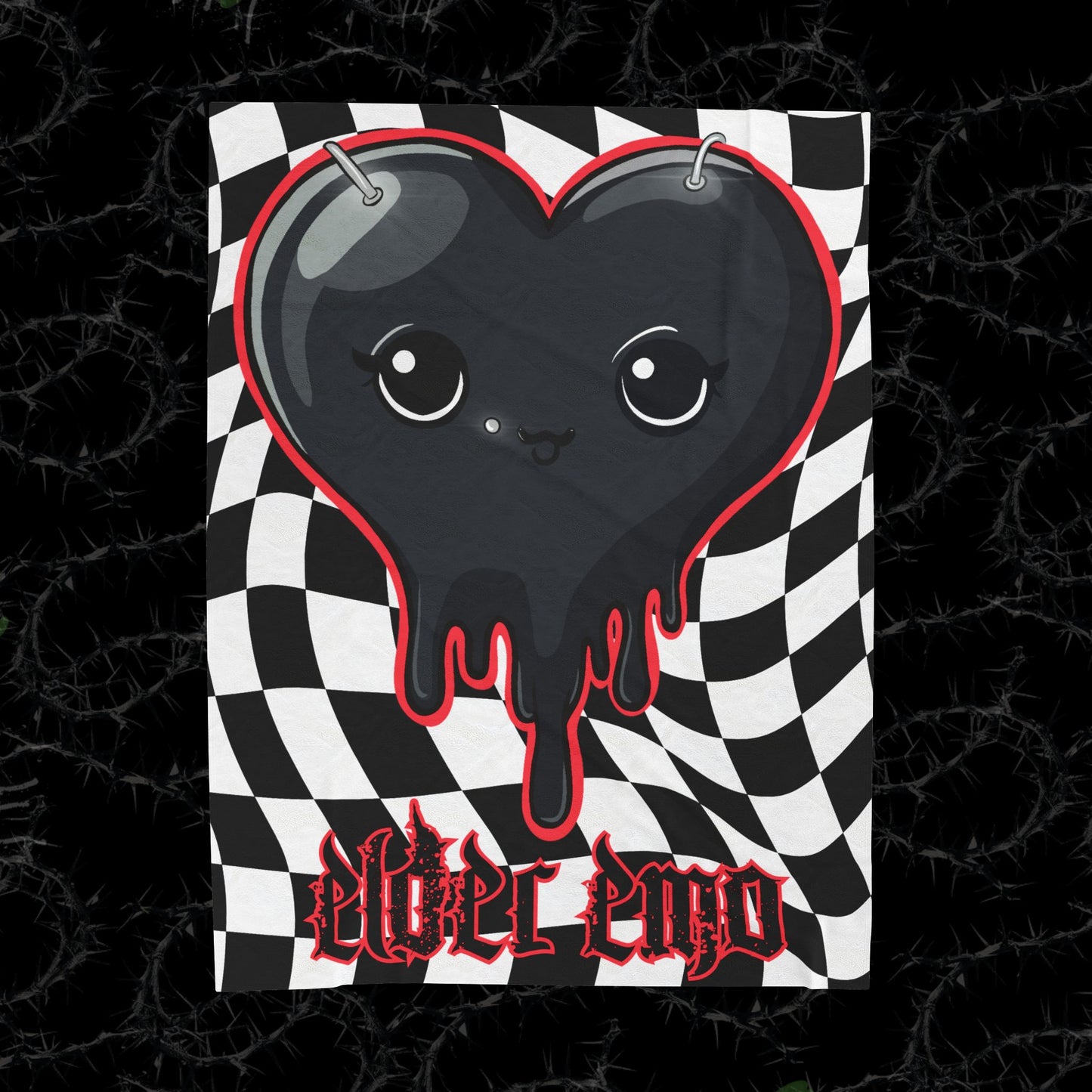 Elder Emo Heart - Velveteen Plush Blanket