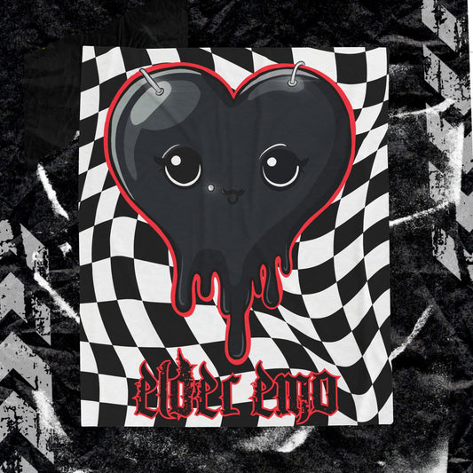 Elder Emo Heart - Velveteen Plush Blanket