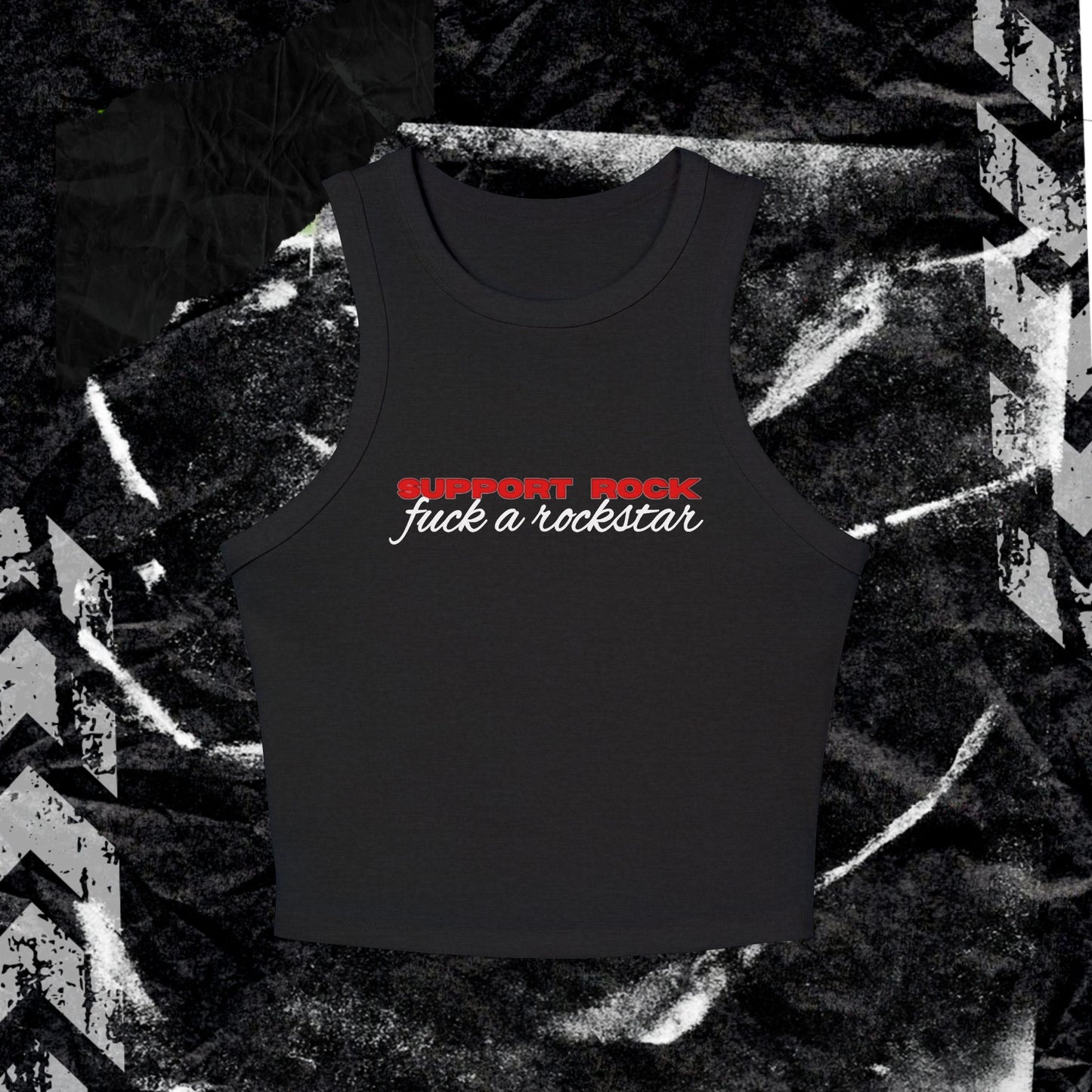 Support Rock - Women's Micro Rib Racer Tank Top
