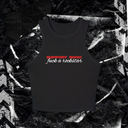 Support Rock - Women's Micro Rib Racer Tank Top