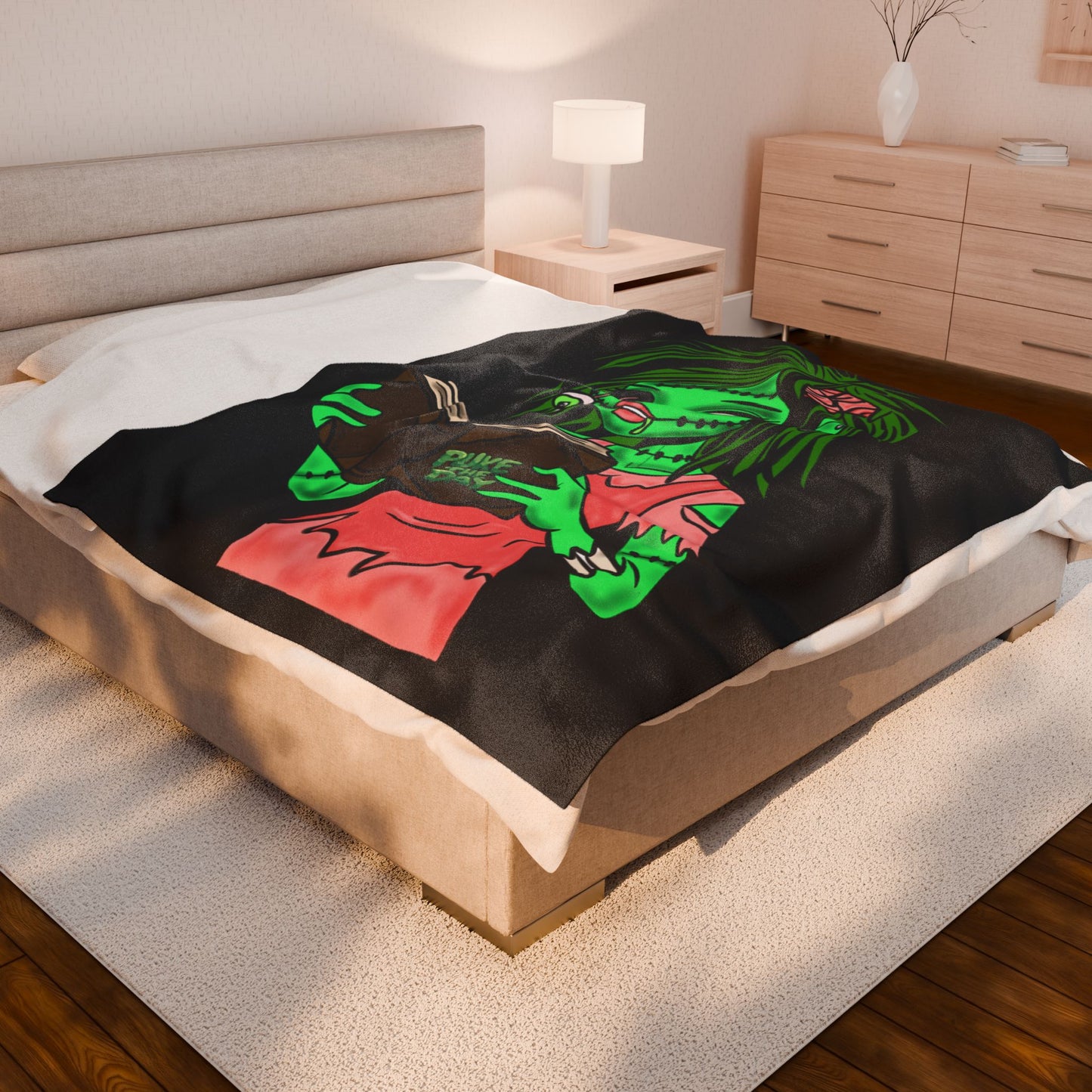 Living Dead Girl - Velveteen Plush Blanket