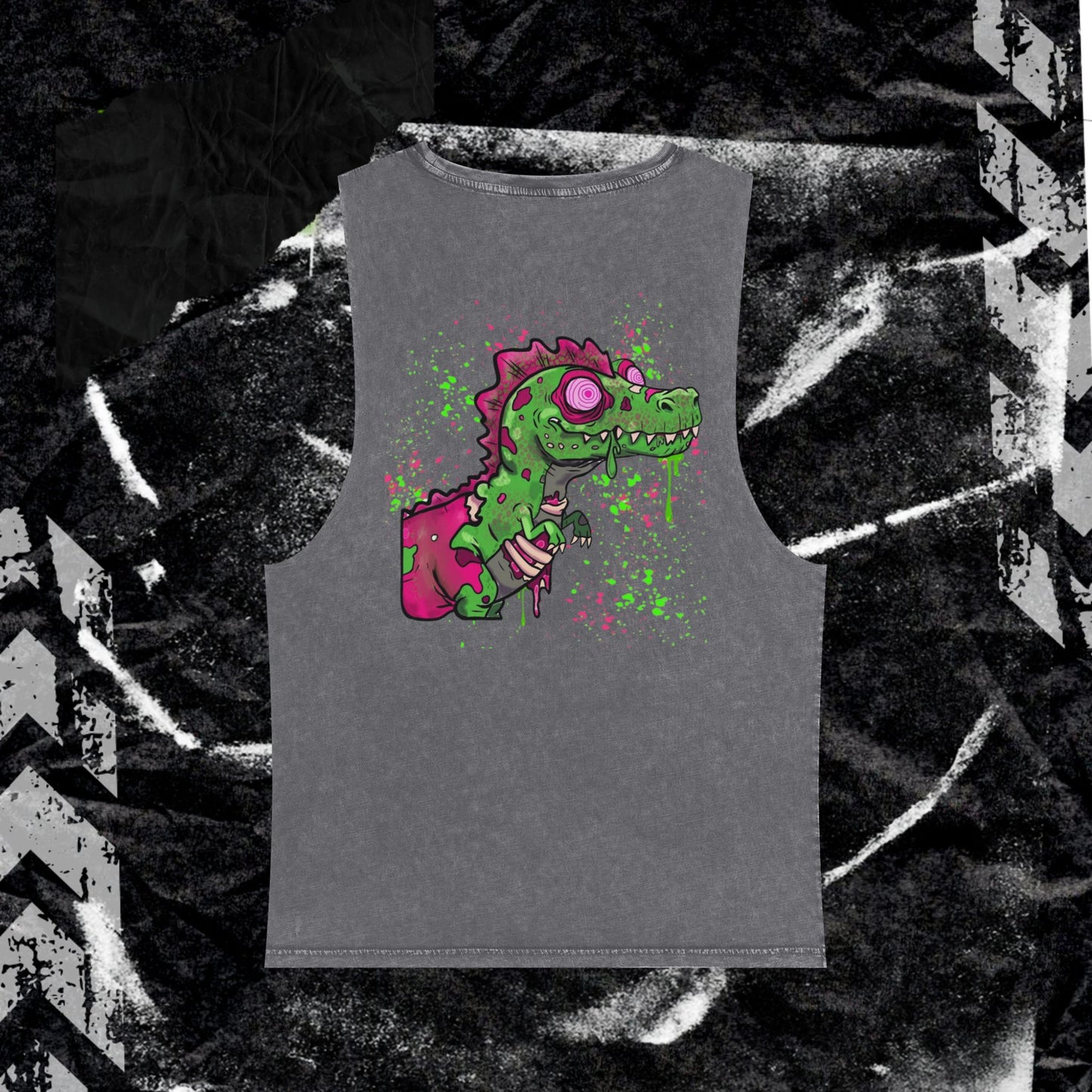 GRUNGE DINO (backprint) Stonewash Tank Top