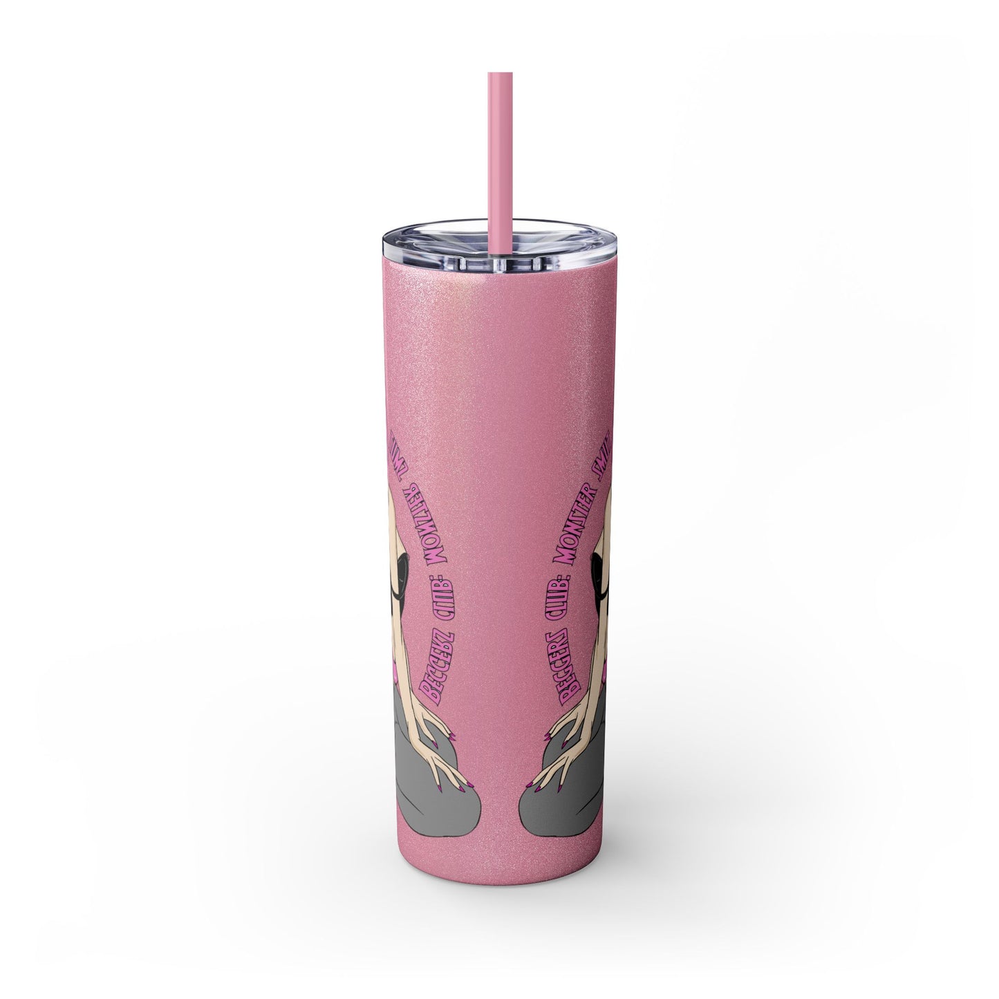 BEGGERS CLUB : MONSTER SMUT  - Skinny Tumbler with Straw, 20oz